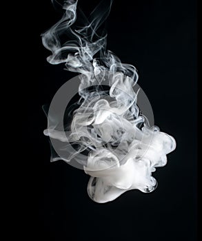 Abstract bright and beautiful color smoke colorful on black back