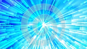 Abstract Bright Blue Radial Explosion Background