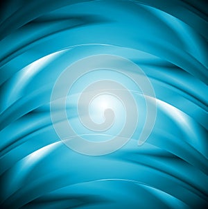 Abstract bright blue waves background