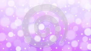 Abstract Bright Bokeh and Glittering Sparkles in Purple Gradient Background