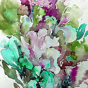 Abstract bright colored decorative background . Floral pattern handmade . Beautiful tender romantic iris  flower
