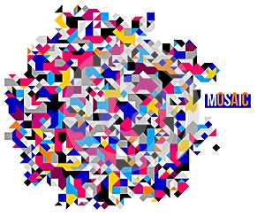 Abstract bright colorful mosaic vector background, artistic design element trendy modern style.