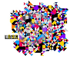 Abstract bright colorful mosaic vector background, artistic design element trendy modern style.