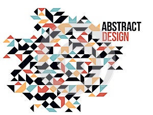 Abstract bright colorful mosaic vector background, artistic design element trendy modern style.