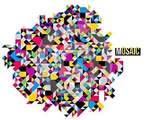 Abstract bright colorful mosaic vector background, artistic design element trendy modern style.