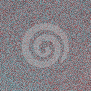 Abstract bright colorful noisy reaction diffusion psychedelic background. Anaglyph irregular pattern. Turing generative algorithm