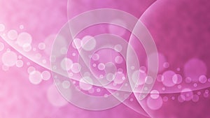 Abstract Bright Curves and Blurred Bokeh in Pink Background