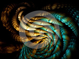 Abstract Bright Feathering Background Fractal Art