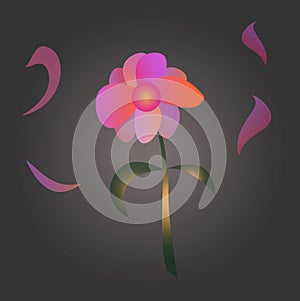 Abstract bright flower