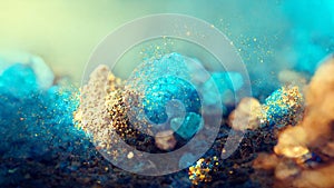 Abstract bright glitter blue background. elegant illustration.3D render