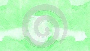 Abstract bright light green watercolor painted paper textured effect background. Subtle spring shades aquarelle illustration