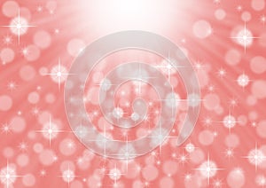 Abstract Bright Light Rays, Sparkles and Bokeh in Pink Background