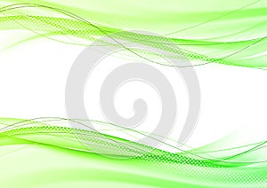 Abstract bright modern green elegant graphic swoosh speed wave b