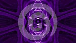 Abstract bright neon purple ultraviolet psychedelic hypnotic looped animation. Kaleidoscope, vj loop animation,
