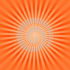 Abstract bright Orange rays background. Vector