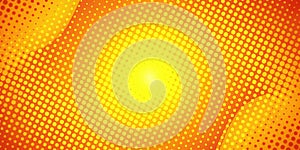 Abstract bright orange and yellow dotted pattern background. Generative AI