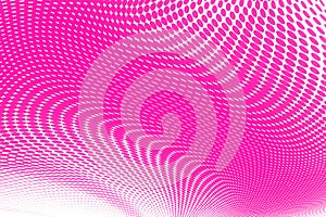 Abstract bright pink halftone pattern.  Half tone panoramic vector illustration with dots