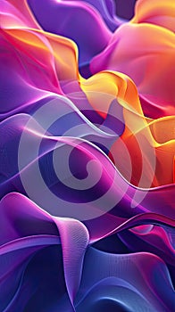 Abstract bright psychedelic and trippy fractal background with swirls and streams, vibrant color textures, phone