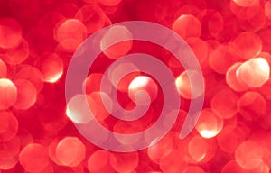 Abstract bright red bokeh. Background. Celebration. Happy new year.