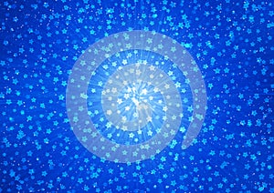 Abstract Bright Stars Blast in Blue Background