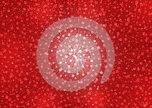 Abstract Bright Stars Blast in Red Background