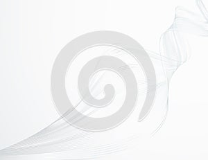 Abstract bright wavy lines on a white light background Futuristic technology illustration design The pattern of the wave line