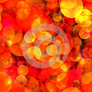 Abstract bright yellow red bubbles background. Birthday or Christmas design