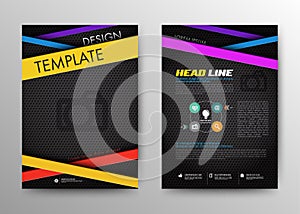 Abstract Brochure Flyer design vector template in A4 size.