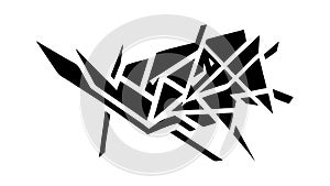 Abstract Broken Geometric Pattern: Dynamic Fragments Modern Edgy Design, vector design Generative AI