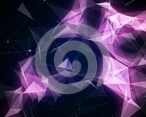 Abstract broken glass particles