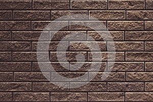 Abstract brown brick wall texture for wallpaper design. Brick wall grunge background. Wall cement texture. Dark stone background.