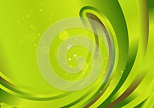 Abstract Brown and Green Curve Background Template Vector Art