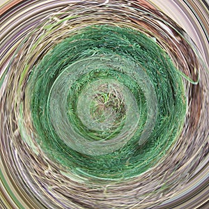 Abstract brown green natural spinning background photo