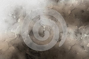 Abstract brown and grey watercolor for background. Creative abstract painted background, wallpaper, texture