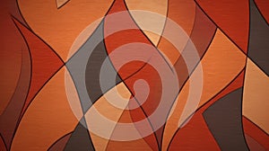 Abstract Brown And Orange Shaped Canvas Background With Dark Red And Gray Lines