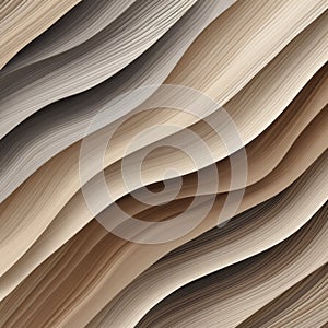 Abstract Brown Wainscoting Background With Realistic Landscape Style