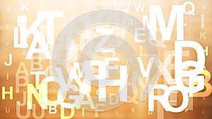 Abstract Brown and White Alphabet Letters Background Vector Illustration