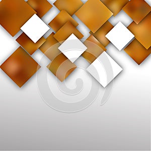 Abstract Brown and White Square Modern Background Design Template