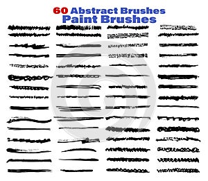 Abstract Brush Stroke Bundle: Vector Shapes, Dividers, and Black Paint Accents