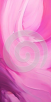 Abstract Brushstroke Realism: Pink And Purple Monochromatic Paintings