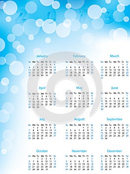 Abstract bubble 2013 calendar