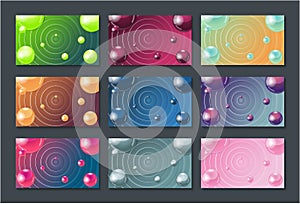 Abstract bubble and circles background with various modern colour.