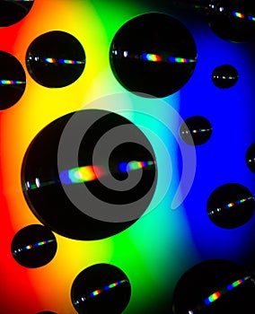 Abstract bubbles on compact disc