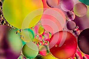 Abstract Bubbles Floating and Colorful