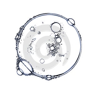 Abstract bubbles over white background photo