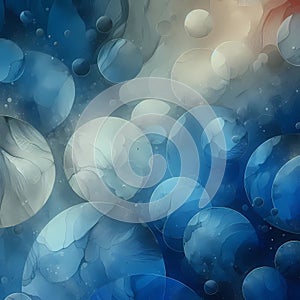 Abstract Bubbles: A Symphony of Blue