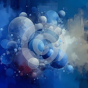 Abstract Bubbles: A Symphony of Blue