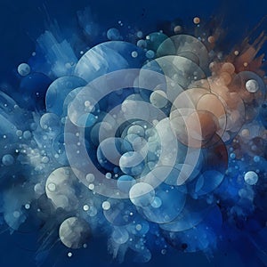 Abstract Bubbles: A Symphony of Blue