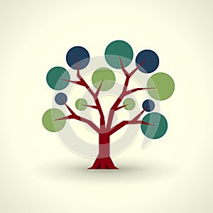 Abstract bubbles tree