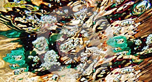 Abstract bubbles in water